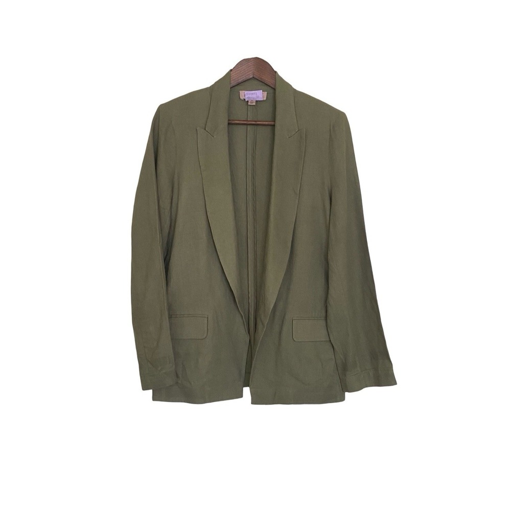 Philosophy Linen Blend Green Blazer Petite Small‎